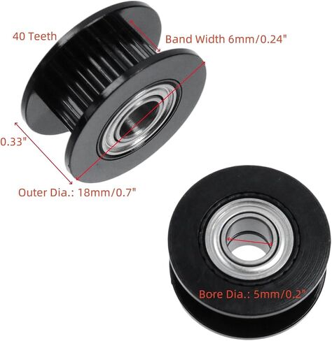 LC LICTOP GT2 36 Teeth 10mm Bore Timing Belt Pulley Flange Synchronous Wheel in Kuwait