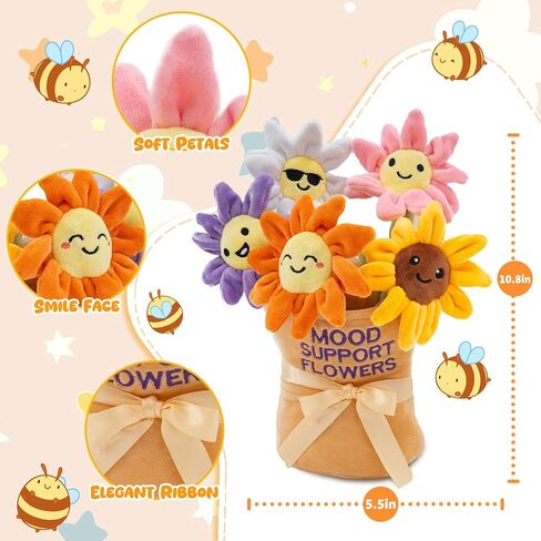 Mood Support Plush Potatoes Bundle: 5 Adorable Stuffed Potatoes in Basket, Emotional Wellness Stuffed Animals Toys, Stress Relief Sensory Toys for Adults & Kids Gift for Christmas/Birthday in Saudi Arabia