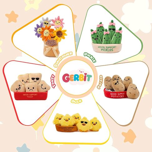 Mood Support Plush Potatoes Bundle: 5 Adorable Stuffed Potatoes in Basket, Emotional Wellness Stuffed Animals Toys, Stress Relief Sensory Toys for Adults & Kids Gift for Christmas/Birthday in Saudi Arabia