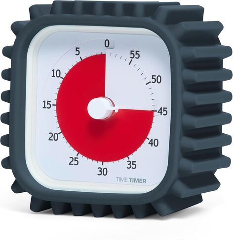 Time Timer Mod مع حالة حماية الإطارات - حالة الفحم مع مؤقت مرئي - العد التنازلي البصري الفردي لمدة 60 دقيقة ل ADHD والتوحد والأطفال والطلاب والبومودورو مع التشغيل الصامت (فقي) in Saudi Arabia
