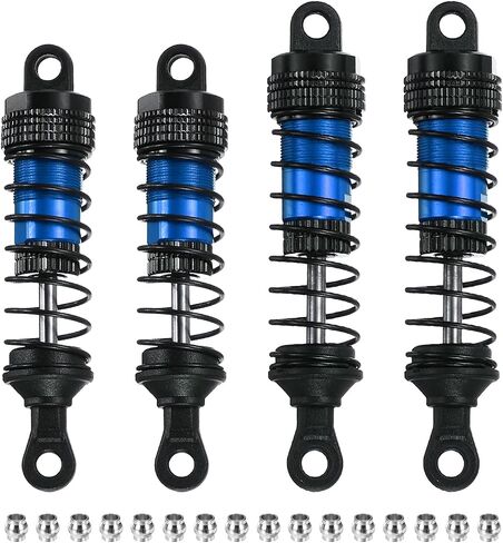 MECCANIXITY 4Pcs RC Shock Absorber 1/12 1/14 1/16 65mm/70mm Aluminum Threaded Front & Rear Shock Absorber Damper Assembled Set for 1/12 1/14 1/16 RC Car Crawler Racing Truck, Red in Saudi Arabia