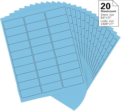 2 "× 4" ملصقات عناوين ملونة ، 200 ملصقات ملصقات ملصقات أرجوانية مشرقة- ملصقات بريلية طابعة ليزر/حبر ، 8.5 "x11" 20 لكل ورقة in Kuwait