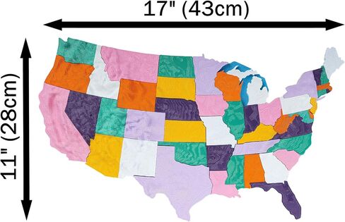 3D Mountains - 3D United States Puzzle - 50 States Magnetic Puzzle with NASA Based Topography, Homeschool Essentials & Geography Games, Geography Trivia in Saudi Arabia