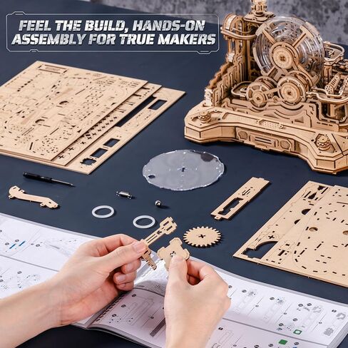 ROBOTIME 3D Wooden Puzzles Marble Run Set - 3D Puzzles for Adults-Mechanical Model Kit for Adults - Model Building Kits - Space/STEM/Engineering Gift in Saudi Arabia