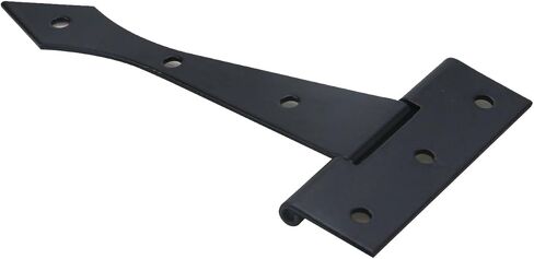MY MIRONEY 12Pcs Strap Hinges Black Garage Door Hinges Decorative Door Hinges Hardware Gate Hinges Iron Shed Hinges with Screws, 3.94" x 0.87" in Saudi Arabia