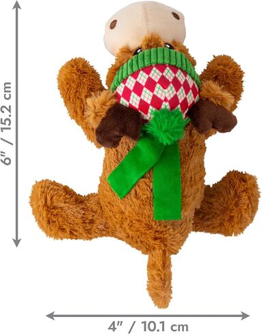 لعبة Kong Holiday Cozie Reindeer Dog Toy - لعبة عيد الميلاد الناعمة ذات الفخامة ذات الطبقة الإضافية لمزيد من القوة والمضغ اللطيف واللعب الداخلي in Saudi Arabia