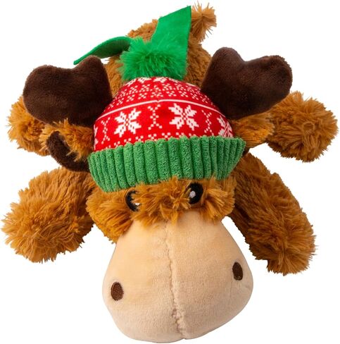 لعبة Kong Holiday Cozie Reindeer Dog Toy - لعبة عيد الميلاد الناعمة ذات الفخامة ذات الطبقة الإضافية لمزيد من القوة والمضغ اللطيف واللعب الداخلي in Saudi Arabia