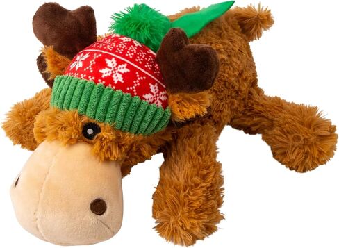 لعبة Kong Holiday Cozie Reindeer Dog Toy - لعبة عيد الميلاد الناعمة ذات الفخامة ذات الطبقة الإضافية لمزيد من القوة والمضغ اللطيف واللعب الداخلي in Saudi Arabia