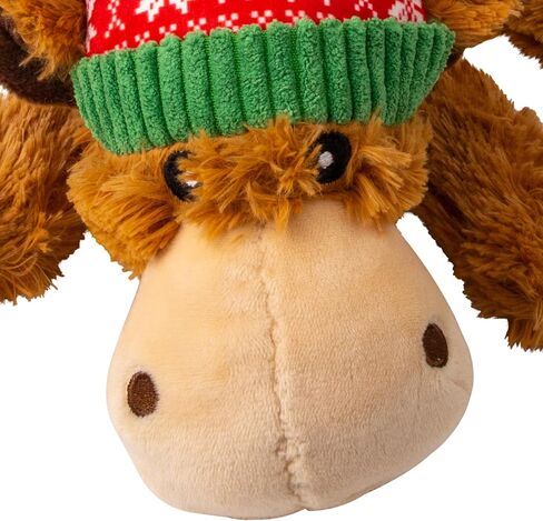 لعبة Kong Holiday Cozie Reindeer Dog Toy - لعبة عيد الميلاد الناعمة ذات الفخامة ذات الطبقة الإضافية لمزيد من القوة والمضغ اللطيف واللعب الداخلي in Saudi Arabia