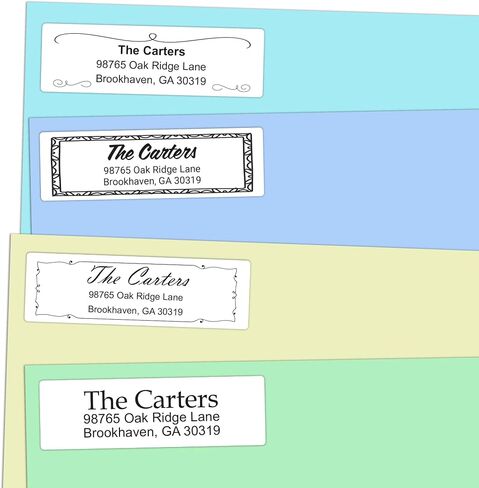 Personalized Return Address Labels - Black and White Custom Address Stickers on Sheets (50-1000 Labels) in Saudi Arabia