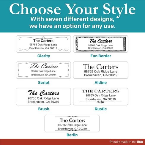 Personalized Return Address Labels - Black and White Custom Address Stickers on Sheets (50-1000 Labels) in Saudi Arabia
