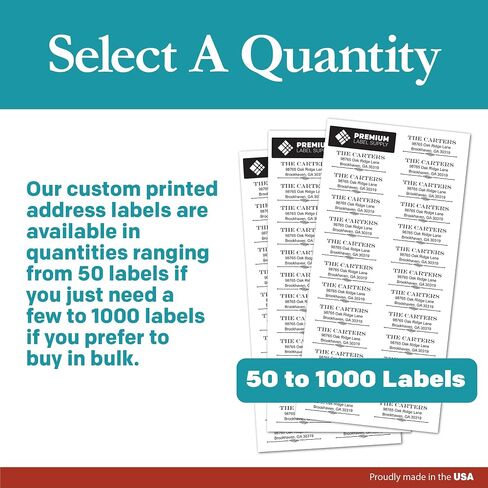 Personalized Return Address Labels - Black and White Custom Address Stickers on Sheets (50-1000 Labels) in Saudi Arabia