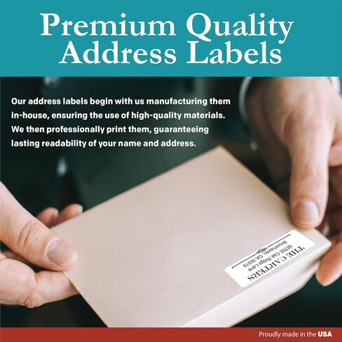Personalized Return Address Labels - Black and White Custom Address Stickers on Sheets (50-1000 Labels) in Saudi Arabia
