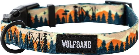 Wolfgang Heavy Duty, Adjustable Dog Collar with Quick Release Nylon Buckle for Walking & Training, Overland Print, Medium in Kuwait
