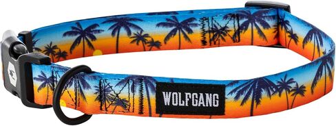 Wolfgang Heavy Duty, Adjustable Dog Collar with Quick Release Nylon Buckle for Walking & Training, Overland Print, Medium in Kuwait