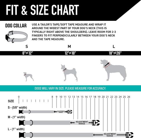 Wolfgang Heavy Duty, Adjustable Dog Collar with Quick Release Nylon Buckle for Walking & Training, Overland Print, Medium in Kuwait