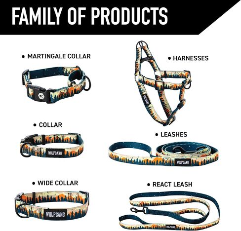 Wolfgang Heavy Duty, Adjustable Dog Collar with Quick Release Nylon Buckle for Walking & Training, Overland Print, Medium in Kuwait