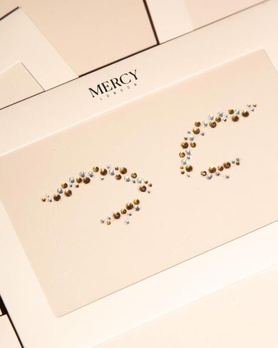 عين العين الوجه الوردي من قبل Mercy London Eye Liner Crystal Associory Face Gems Jewels All in One Halloween Headpiece Stick on in Kuwait