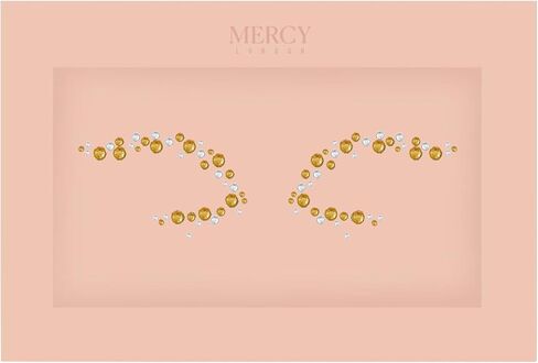 عين العين الوجه الوردي من قبل Mercy London Eye Liner Crystal Associory Face Gems Jewels All in One Halloween Headpiece Stick on in Kuwait