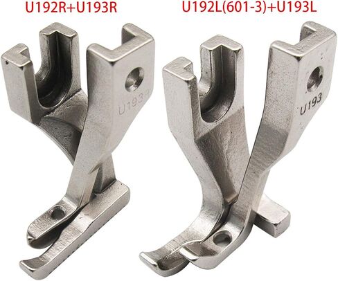 CKPSMS Brand -2SET #U192R+U193R & U192L(601-3)+U193L Right & Left Toe Zipper Foot Compatible with/Replacement for Consew Brand 205RB / Brother Brand B797 /JUKI Brand 1181 DU-1181N in Saudi Arabia