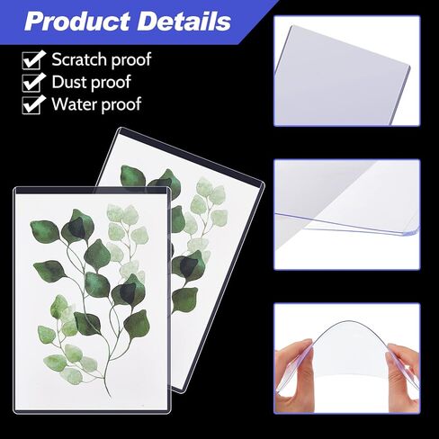 40 PCS Clear Comic Magazine Sleeves Magazine Magazine Magazine Magazine Magazine Magazine للتداول القابل للتداول ، حامل الأكمام الواقية للبطاقة الصلبة ، بطاقة البيسبول الرواية الرياضية (A4 ، 8.7 × 12.1 بوصة) in Saudi Arabia