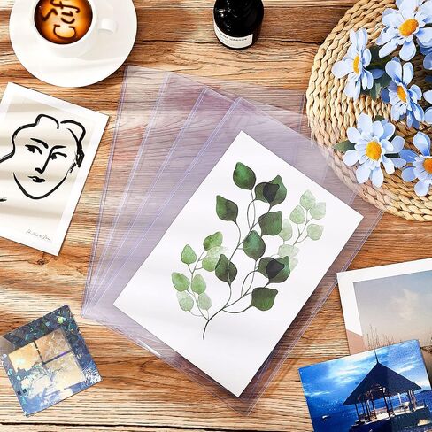 40 PCS Clear Comic Magazine Sleeves Magazine Magazine Magazine Magazine Magazine Magazine للتداول القابل للتداول ، حامل الأكمام الواقية للبطاقة الصلبة ، بطاقة البيسبول الرواية الرياضية (A4 ، 8.7 × 12.1 بوصة) in Saudi Arabia