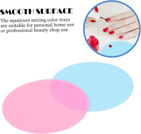 Gatuida 10pcs manicure لوحة السيليكون تجميلي لوحات لتلوين الأظافر من السهل تنظيف أدوات فن الأظافر لخلط تلميعات عرض التصميمات in Saudi Arabia