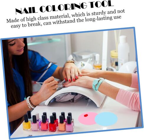 Gatuida 10pcs manicure لوحة السيليكون تجميلي لوحات لتلوين الأظافر من السهل تنظيف أدوات فن الأظافر لخلط تلميعات عرض التصميمات in Saudi Arabia