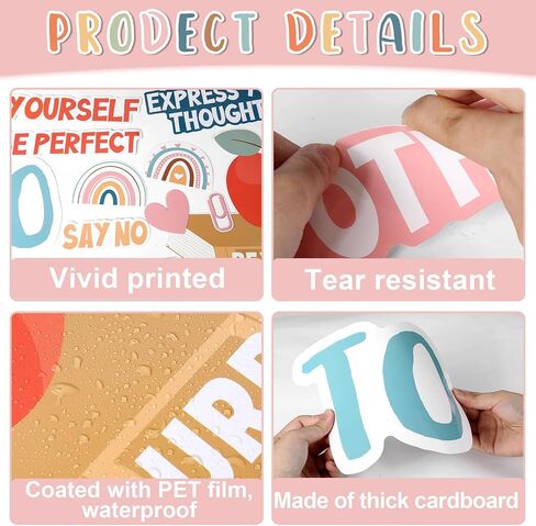 Boho Motivational Bulletin Board Set Welcome Back to School Inspirational Positive Affirmations Accents Cutouts It's OK to Mental Health Posters for School Office Home Classroom Decoration Supply in Saudi Arabia
