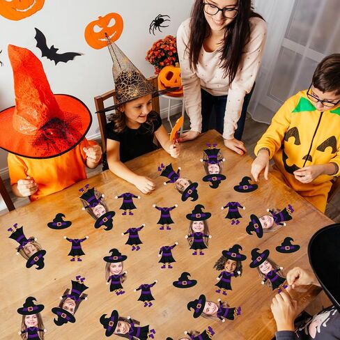 60 PCS Halloween Witch Cutout Decoration Kit Witch Paper Bulletin Board Cut Outs Halloween Classroom Decor in Saudi Arabia