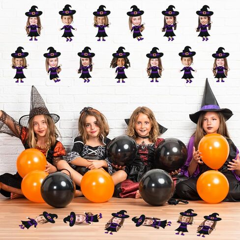 60 PCS Halloween Witch Cutout Decoration Kit Witch Paper Bulletin Board Cut Outs Halloween Classroom Decor in Saudi Arabia