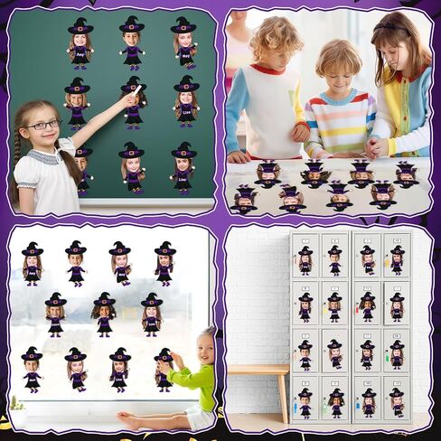 60 PCS Halloween Witch Cutout Decoration Kit Witch Paper Bulletin Board Cut Outs Halloween Classroom Decor in Saudi Arabia