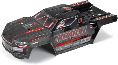 Arrma Kraton 6S Exb BLX Painted Decalled Decalled Body (Black/Red) ، ARA406169 in Saudi Arabia