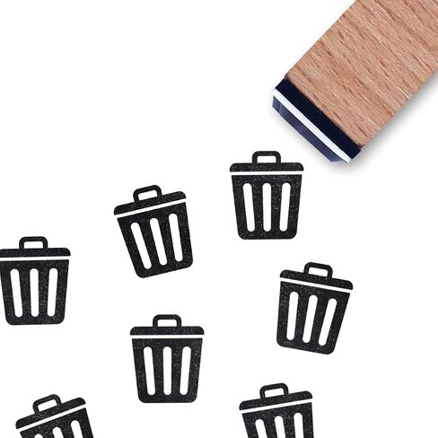 CAN TRASH CAN Rubber Stamp ، 3/5 بوصة ختم صغير صغير لمخطط صنع بطاقات SCRABJOCKING in Saudi Arabia