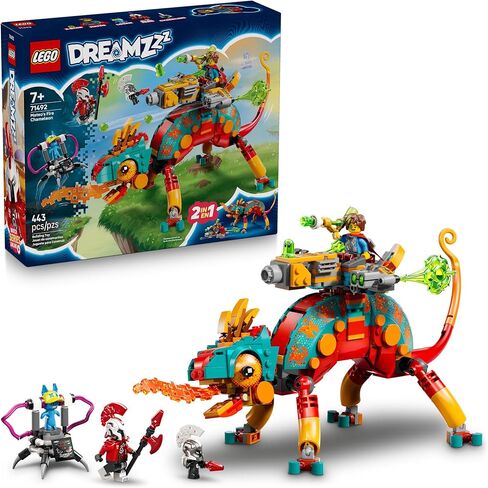 Lego Dreamzzz Mateo's Fire Chameleon Building Toy - Play Play مجموعة للأطفال ، الذين تتراوح أعمارهم بين 7 سنوات - سرد القصص للبنين والبنات - وضعان للبناء للتظاهر - فكرة هدية لأعياد الميلاد - 71492 in Saudi Arabia