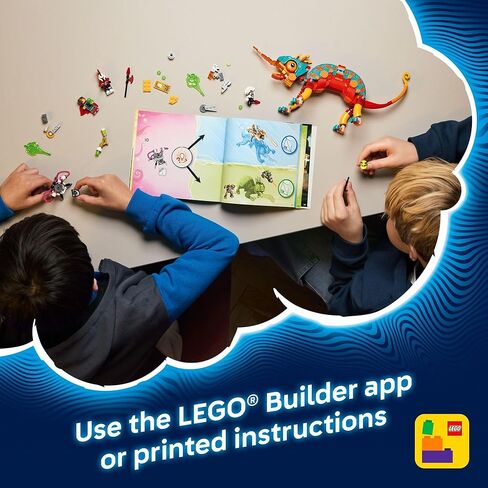Lego Dreamzzz Mateo's Fire Chameleon Building Toy - Play Play مجموعة للأطفال ، الذين تتراوح أعمارهم بين 7 سنوات - سرد القصص للبنين والبنات - وضعان للبناء للتظاهر - فكرة هدية لأعياد الميلاد - 71492 in Saudi Arabia