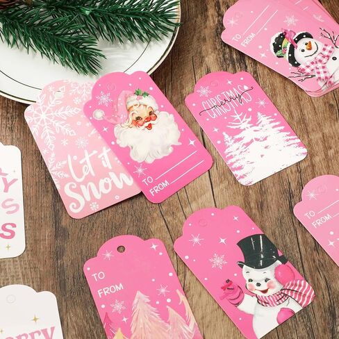 Whaline 120Pcs Halloween Paper Gift Tags Pink Cute Ghost Boo Pumpkin Hanging Labels with Cotton Rope for Birthday Baby Shower Name Present DIY Crafts, 10 Designs in Saudi Arabia