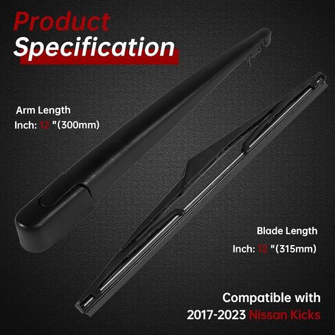 OTUAYAUTO MR971507 Rear Windshield Wiper Arm Blade Set - Replacement for Mitsubishi Outlander 2003-2006 in Saudi Arabia