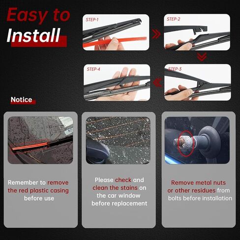 OTUAYAUTO MR971507 Rear Windshield Wiper Arm Blade Set - Replacement for Mitsubishi Outlander 2003-2006 in Saudi Arabia