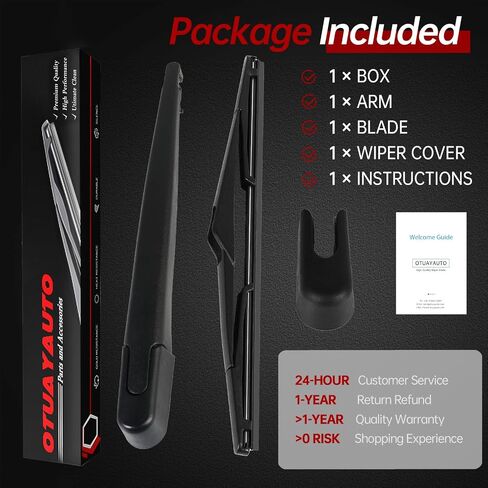 OTUAYAUTO MR971507 Rear Windshield Wiper Arm Blade Set - Replacement for Mitsubishi Outlander 2003-2006 in Saudi Arabia