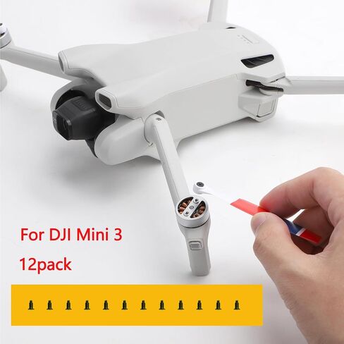 ل DJI Mini 3 Propeller Screw Pack Kit ، مع مفك البراغي ، مصادرين إصلاح قطع الغيار بقطع الغيار للاصطدامات DJI Mini 3 (12Pack) in Saudi Arabia