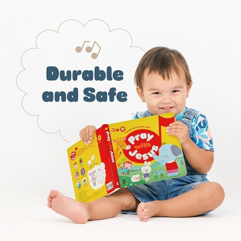 Pray with Jesus –Baby Baptism Gifts, 6 Exclusive Prayer Songs – Musical Bible Toy & Musical Book for Toddlers +18 Months, Christian Sound Book in Kuwait