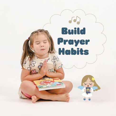 Pray with Jesus –Baby Baptism Gifts, 6 Exclusive Prayer Songs – Musical Bible Toy & Musical Book for Toddlers +18 Months, Christian Sound Book in Kuwait
