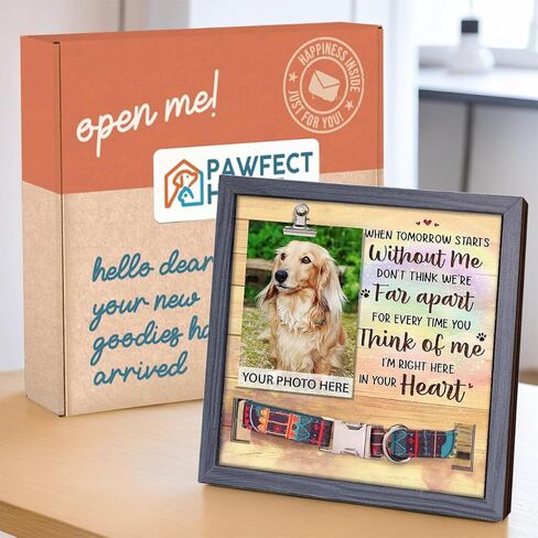 Pawfect House Dog Memorial Gifts for Loss of Dog Sympathy Gift, Pet Memorial Collar Frame, Pet Bereavement Gifts For Dogs, 9x9 IN Pet Loss Sign, Dogs Frames for Pictures Memorial in Kuwait