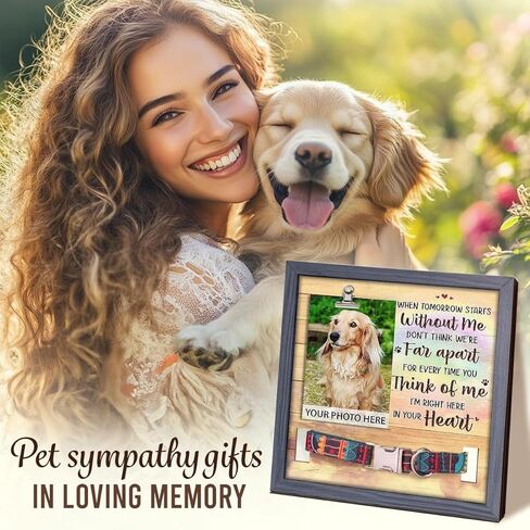 Pawfect House Dog Memorial Gifts for Loss of Dog Sympathy Gift, Pet Memorial Collar Frame, Pet Bereavement Gifts For Dogs, 9x9 IN Pet Loss Sign, Dogs Frames for Pictures Memorial in Kuwait
