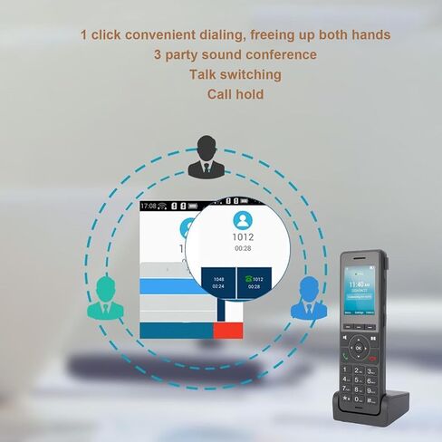 DPOFIRS Cordless Phone ، 4G LTE 2.4G WIFI Landline Phone مع شاشة ملونة 2.4 بوصة لـ DECT VoIP ، دعم بطاقة SIP SIM ، هاتف سطح المكتب المحمول للمنزل التجاري in Saudi Arabia