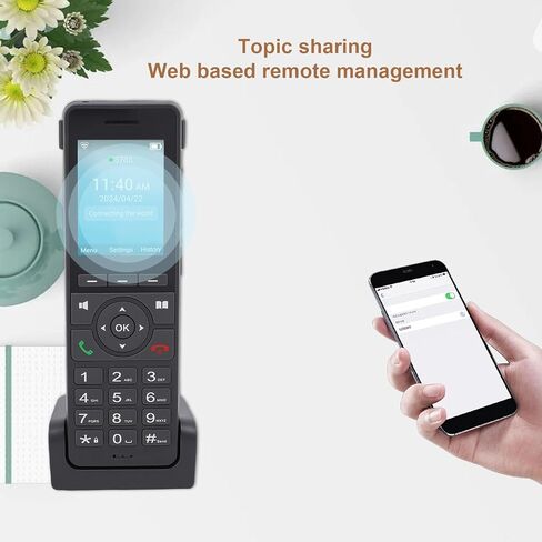 DPOFIRS Cordless Phone ، 4G LTE 2.4G WIFI Landline Phone مع شاشة ملونة 2.4 بوصة لـ DECT VoIP ، دعم بطاقة SIP SIM ، هاتف سطح المكتب المحمول للمنزل التجاري in Saudi Arabia