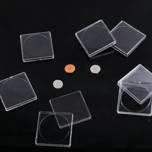 20 PCS قابلة للتعديل في حالة جمع العملة مع الإسفنج ، حاملات كبسولات العملة المعدنية الأكريلية حاملات المفاجئة ، وحالات جمع العملات المعدنية ، واضحة للجميع ، مستلزمات مجموعات الدولار الفضي (20 مم-40 مم) in Saudi Arabia