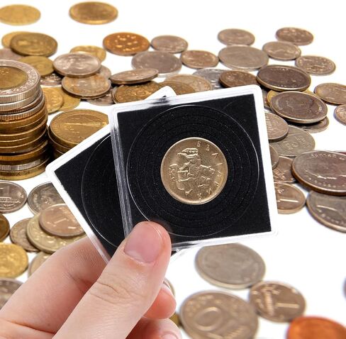 20 PCS قابلة للتعديل في حالة جمع العملة مع الإسفنج ، حاملات كبسولات العملة المعدنية الأكريلية حاملات المفاجئة ، وحالات جمع العملات المعدنية ، واضحة للجميع ، مستلزمات مجموعات الدولار الفضي (20 مم-40 مم) in Saudi Arabia
