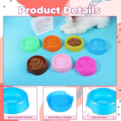 35 Pcs Puppy Dogs Birthday Party Supplies Plastic Dog Bowls Bulk Reusable Food Feeding Water Pet Bowl for Cat Paw Party Favor (7 Colors) in Saudi Arabia